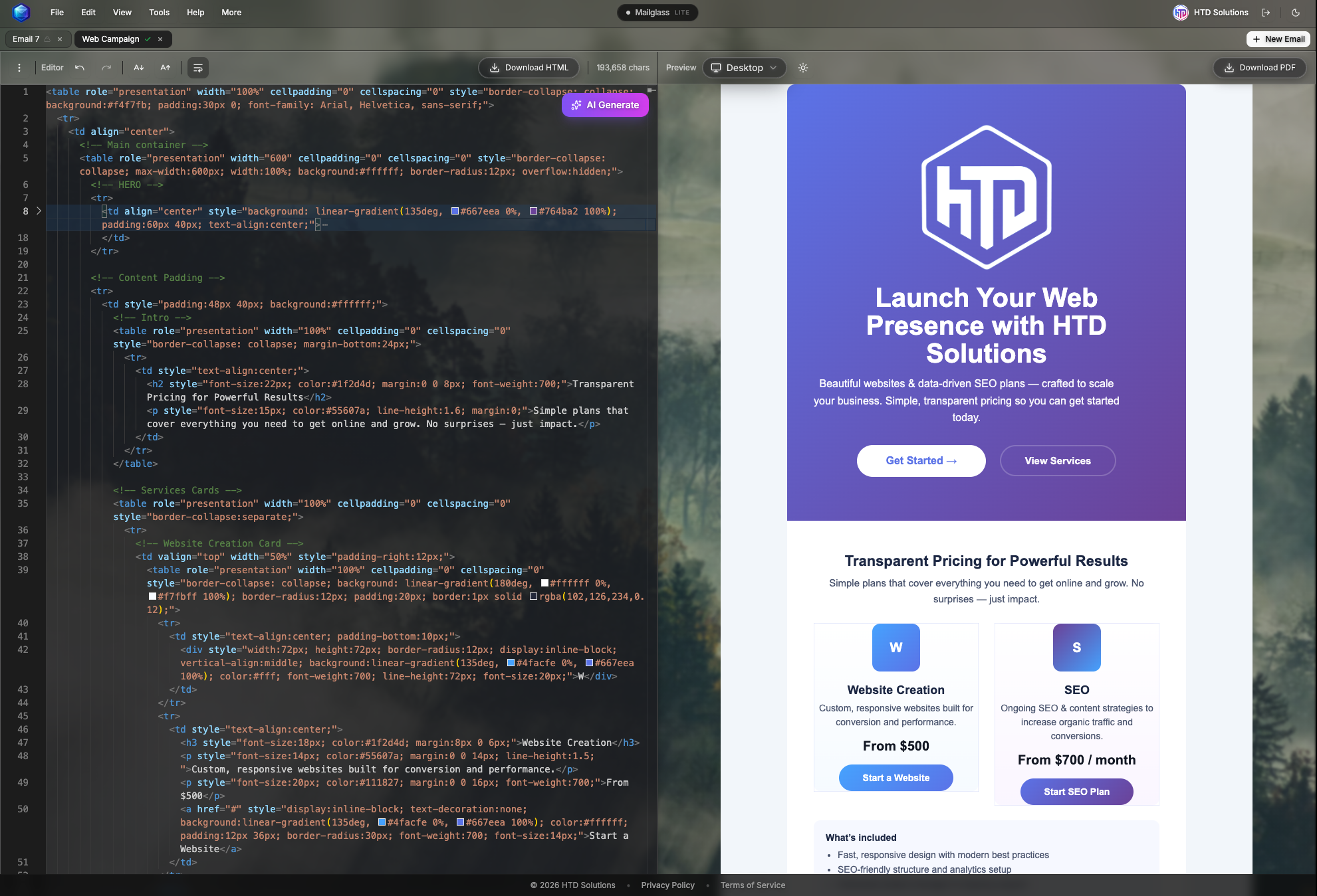 MailGlass Lite screenshot