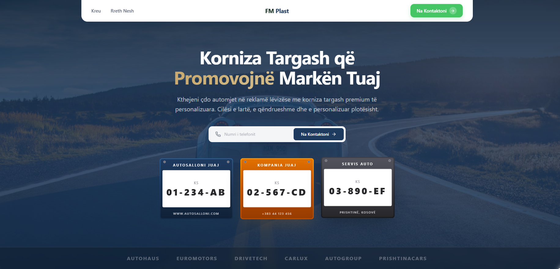 FMPlast - Personalisierte Kennzeichenrahmen